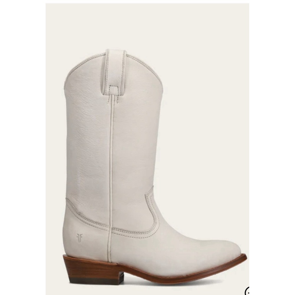 Frye Billy Pull-On White Size 8 Leather Women's Western Boots
